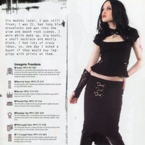 COPY - LIP SERVICE vintage Gangsta Pranksta hi low skirt